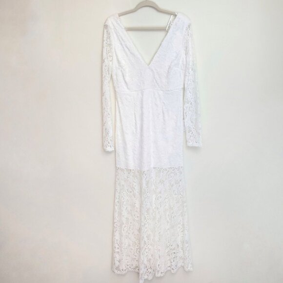 Lulus Way to Be Loved White Lace Long Sleeve Maxi Dress - Picture 12 of 12